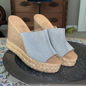 Dolce Vita Light Gray Wedge Sandals